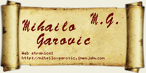 Mihailo Garović vizit kartica